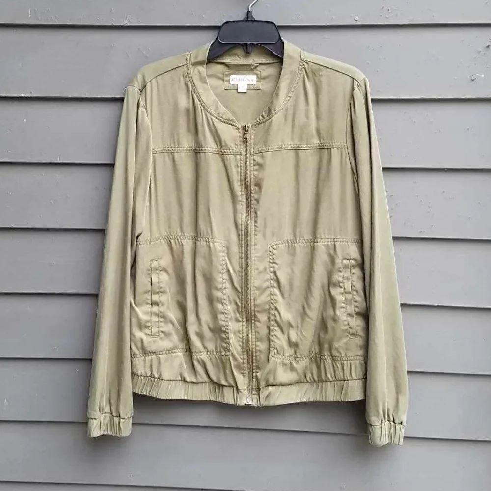 Merona Olive Zip Front Utility Jacket size XXL